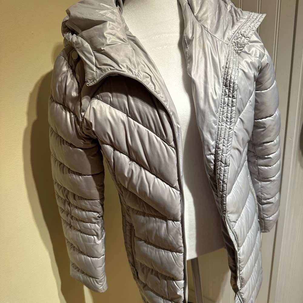 Kenneth Cole Women's Metallic Gray Puffer Jacket